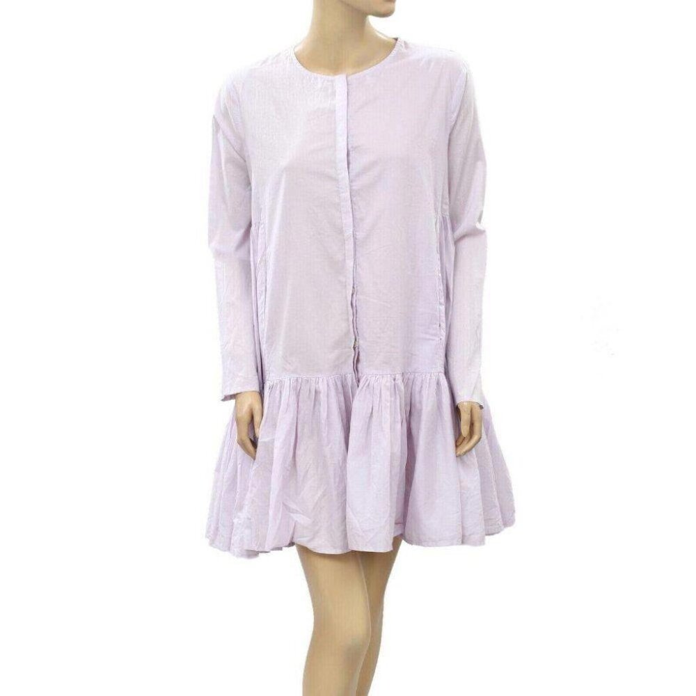 MERLETTE Martel Signature Colors Tunic Shirt Dress Buttondown Cotton S